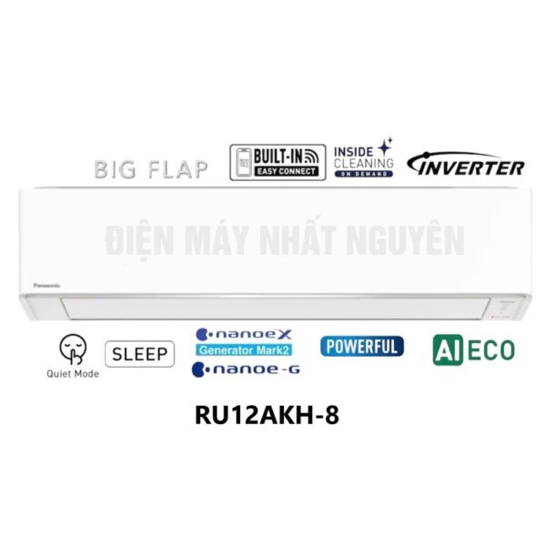 Điều hòa Panasonic RU12AKH-8 Inverter 1 chiều  12000Btu