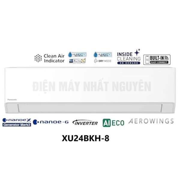 Điều hòa Panasonic XU24BKH-8 cao cấp 1 chiều inverter 24000BTU