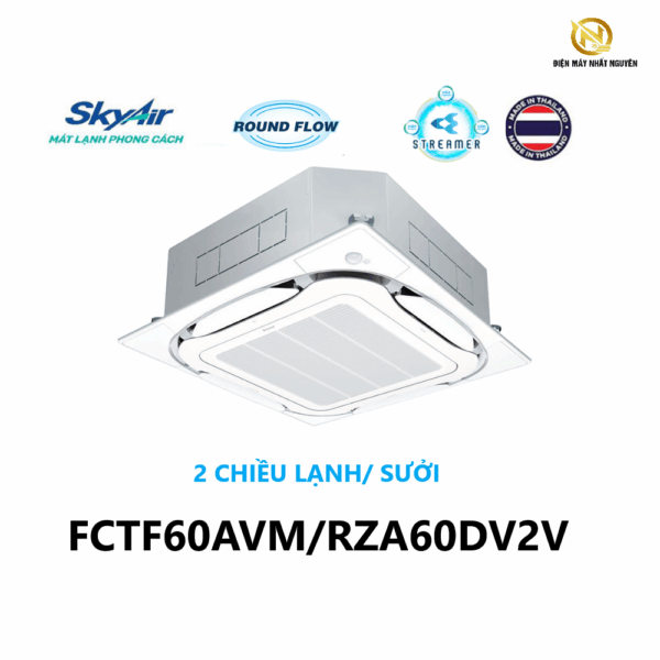 Điều hòa âm trần Daikin FCTF60AVM/RZA60DV2V 2 chiều Inverter 21000btu
